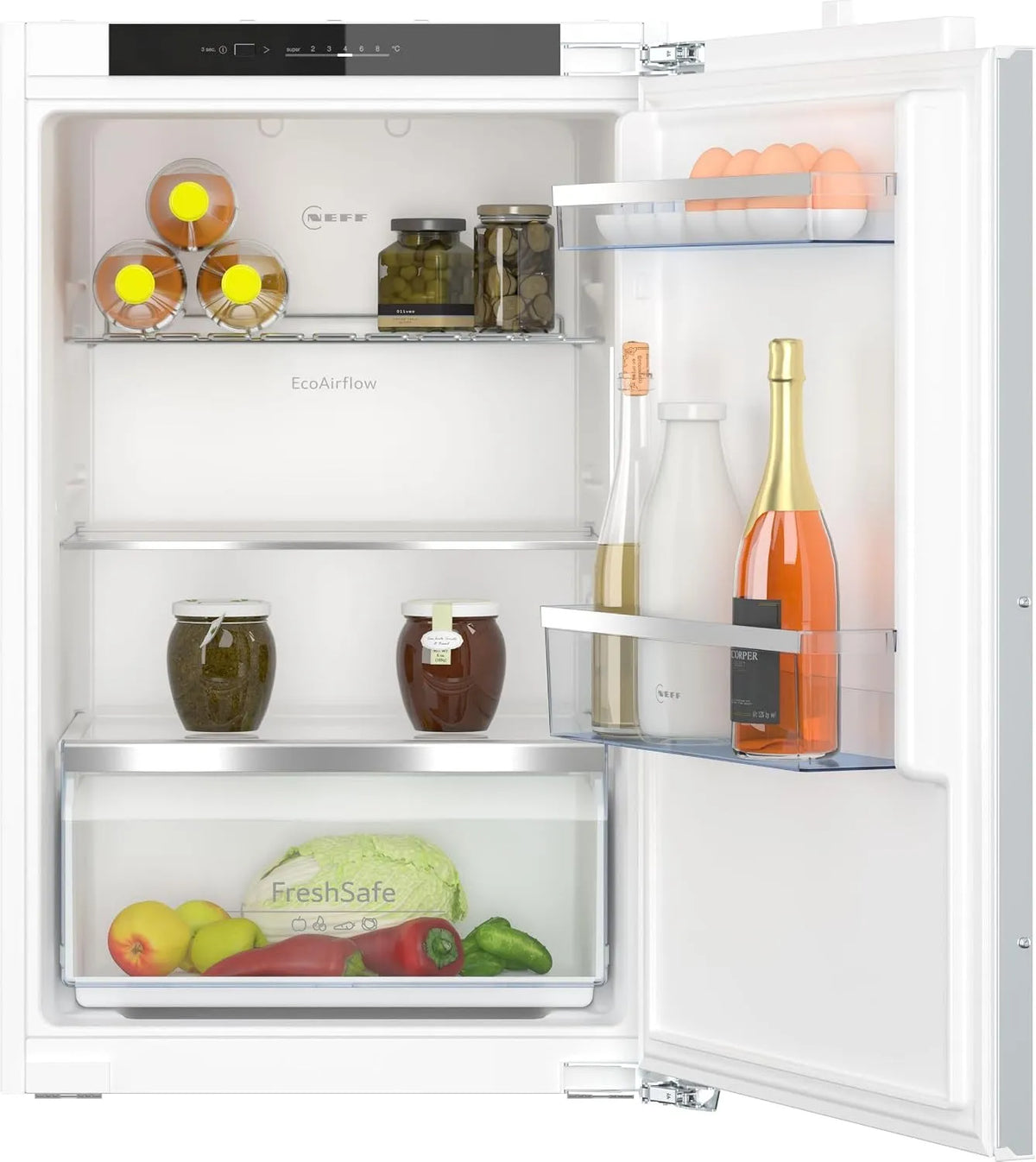 KI1212FE0 N 50 koelkast, 136 l, 56 cm, 88 x 56 cm, stille werking, Made in Germany, FreshSafe-lade, Eco Air Flow voor constante binnentemperatuur