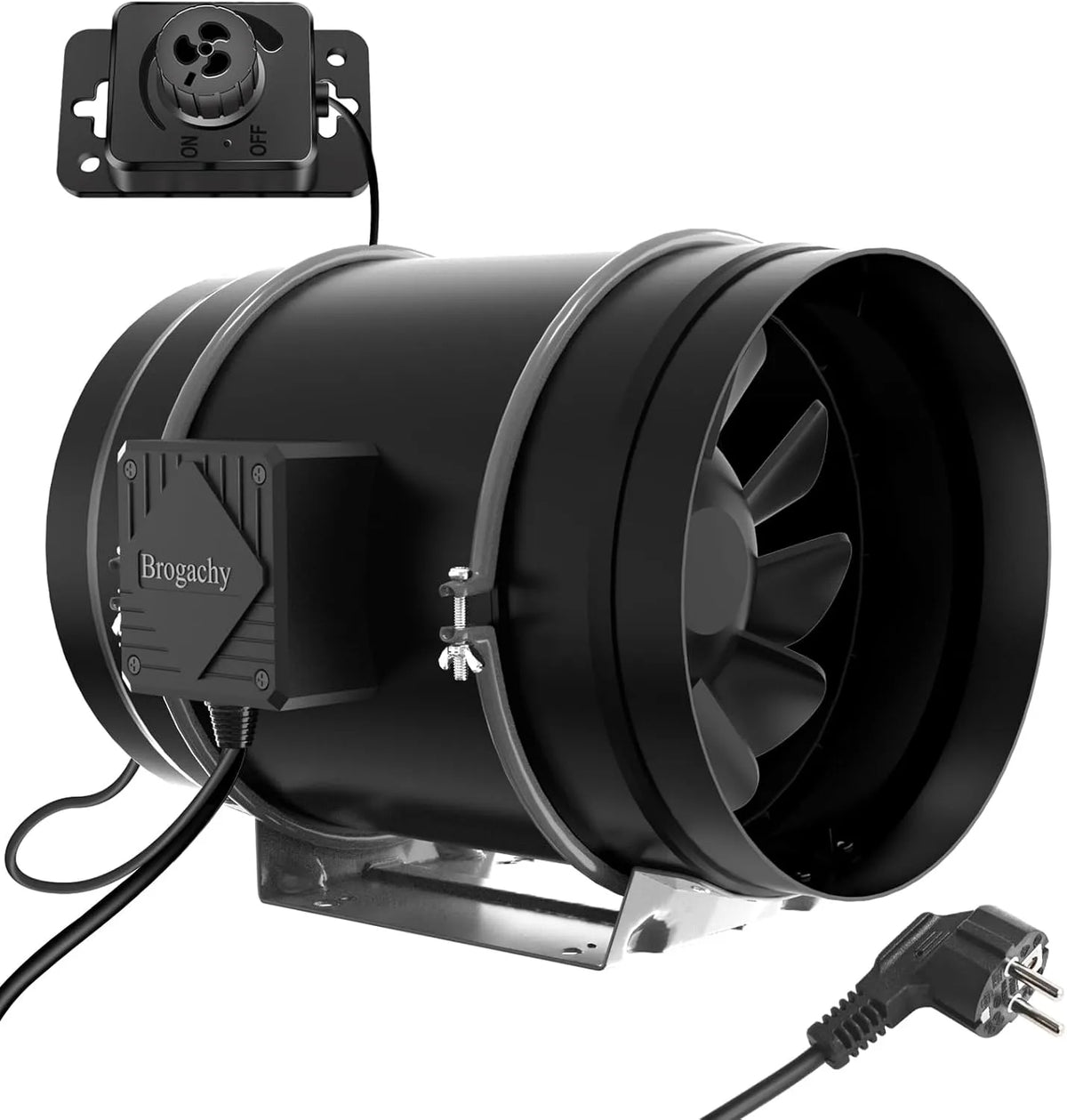 Ventilator, 1413m3/h, 200mm, 200mm verstelbare kanaal met Driefasige EC-motor, afvoer met 180W en 1413m3/h luchtstroom, minder geluid.