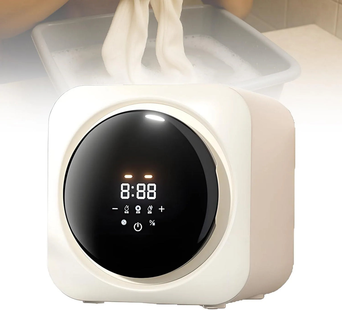 Was-droogcombinatie, 3,5 l, automatische werking, Mini-automatische wasmachine, 3,5 l slimme rolwasmachine en droger, ingebouwde tafelwasmachine