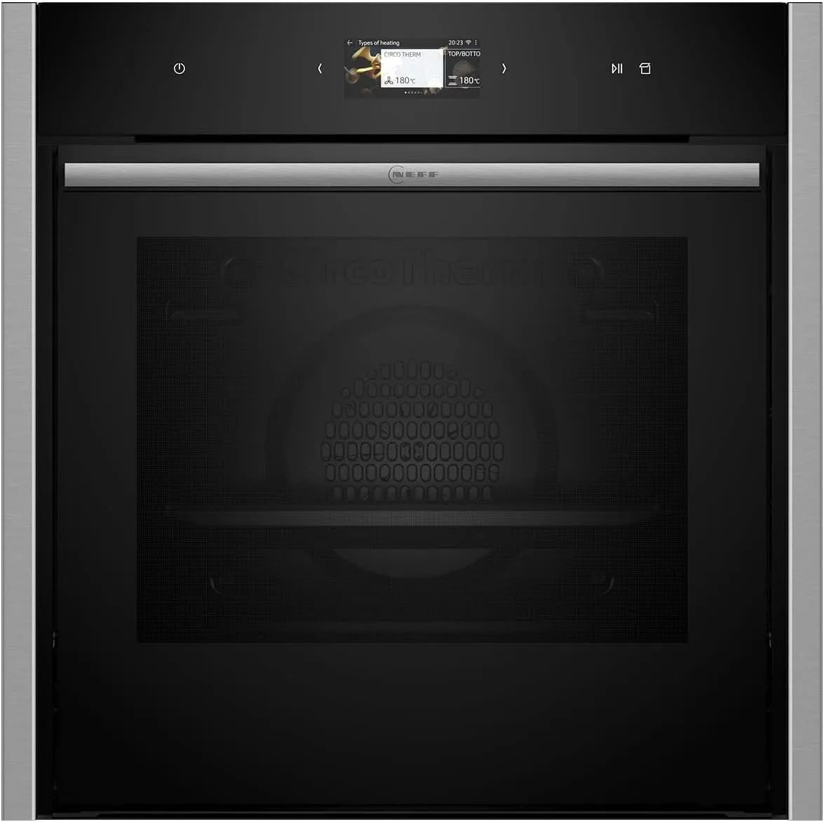 B64VS31N0 N90 elektrische oven, 60 cm, 4,1 inch, 60 x 60 cm, digitaal display, stoomfunctie, 4,1 inch Full Touch TFT-kleuren- en grafisch display