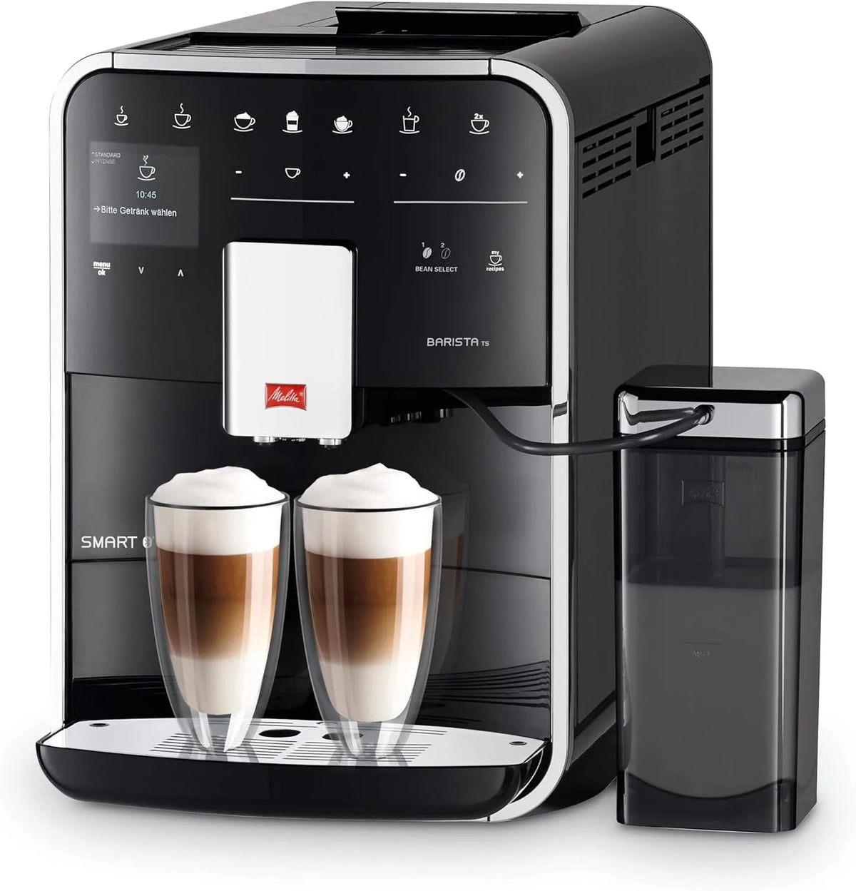 F850-102 volautomatische koffiemachine, automatische werking, Melitta Caffeo Barista TS Smart Met Melkreservoir