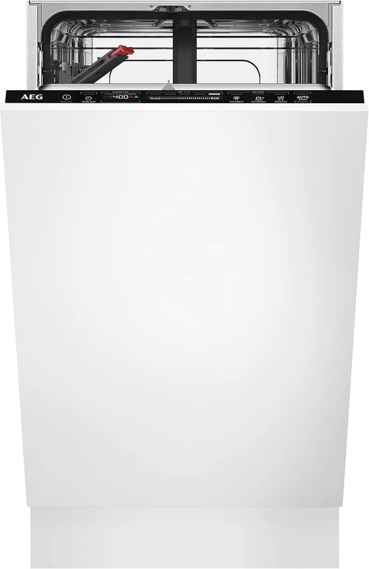 AEG FSE73407P vaatwasser, 45 cm, digitaal display, stille werking, volledig geïntegreerde, perfecte droogresultaten, QuickSelect display, extra stil