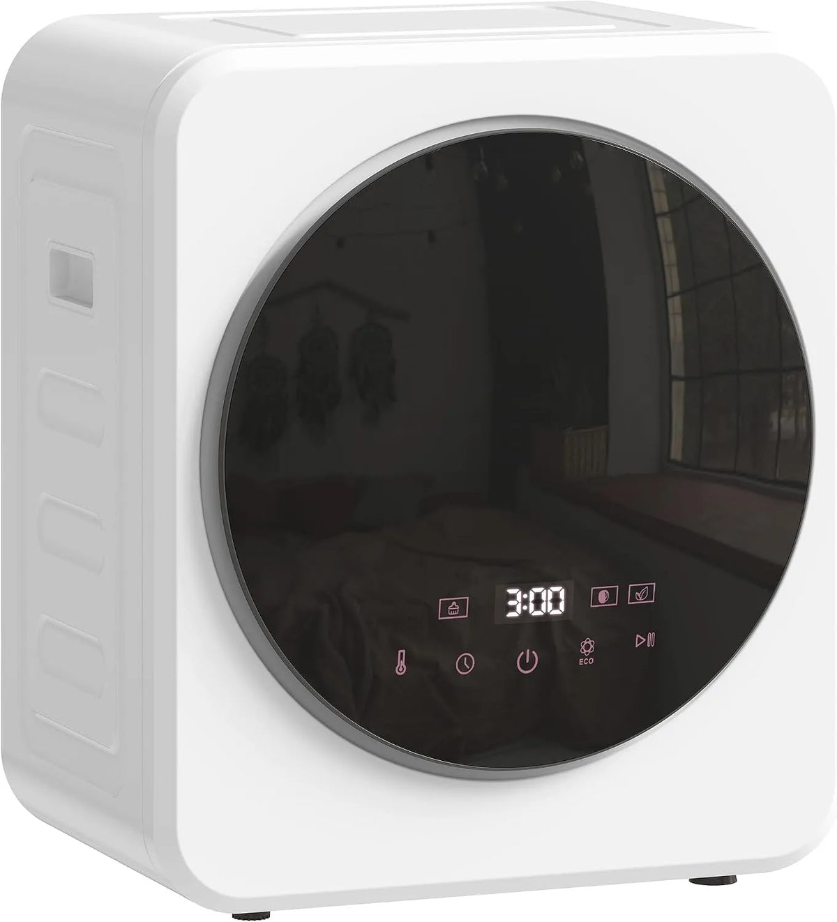 Wasdroger, timer, HOMCOM Mini met instelbare timer 800W tot 60°C Wit