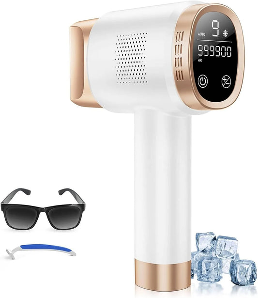 IPL-ontharingsapparaat, 9 standen, touchbediening, digitaal display, 9 standen en 600 nm rood licht, Laserontharing voor gezicht
