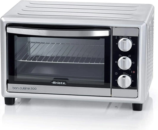 Elektrische oven, 1500 W, roestvrijstalen behuizing, Ariete 985 Bon Cuisine 300 Elektrische staande oven, roestvrij staal