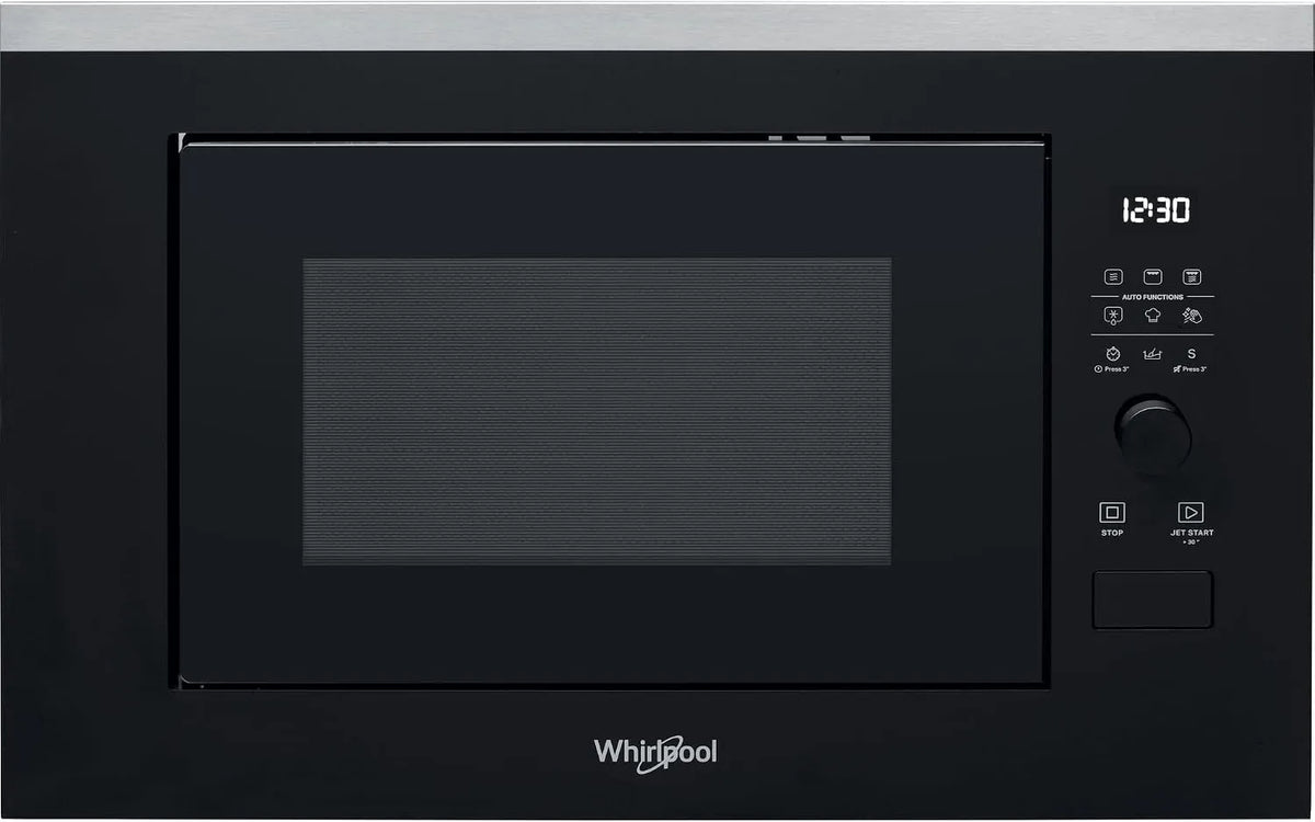 Whirlpool WMF250G magnetron, 900 W, 28 cm, 7 standen, Inbouw, opwarmen en ontdooien met vermogensstanden