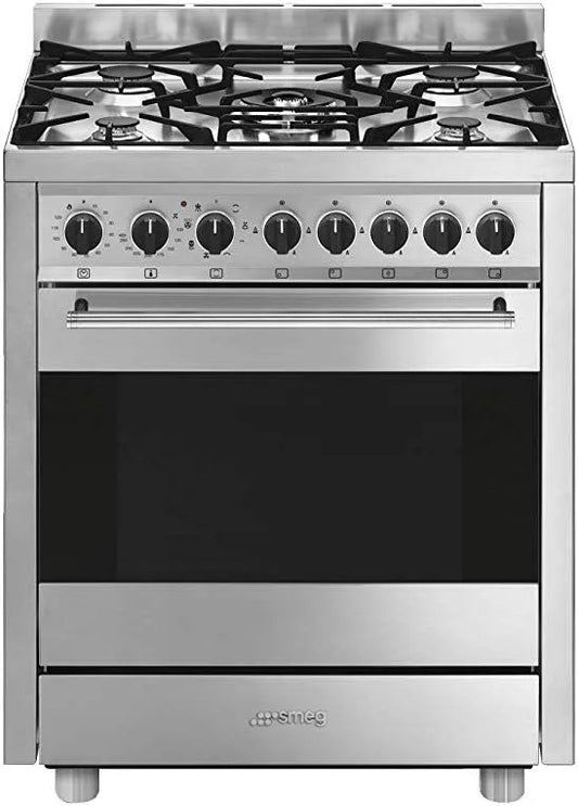Smeg B71GMXI9 gaskookplaat, fornuis Vrijstaand fornuis Roestvrijstaal A, Ovens en fornuis