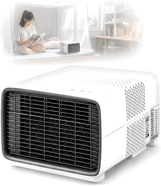 Airconditioner, 2700 BTU, 45 dB, stille werking, Stille draagbare & mini-airco, 2700 BTU echte compressor met 45 dB slaapstand, voor campers