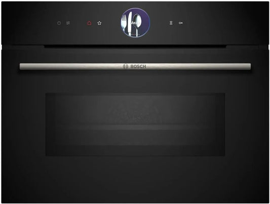 Bosch CMG7761B1 elektrische oven, 60 cm, 45 x 60 cm, digitaal display, automatische werking, Serie 8 Slimme inbouw-compacte oven met magnetronfunctie