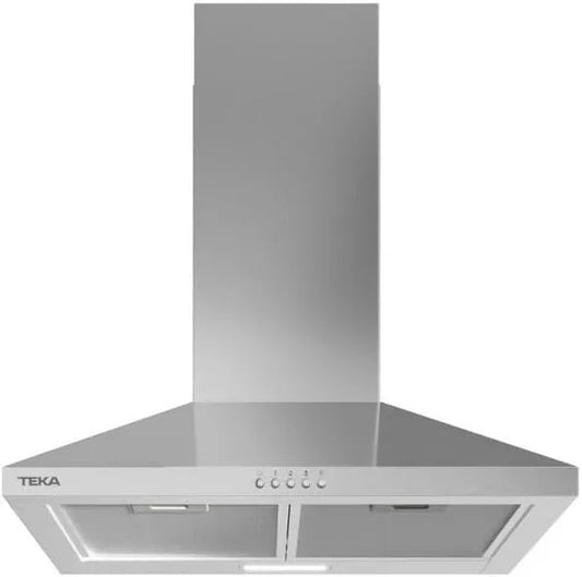 Teka afzuigkap, 60 cm, 3 snelheden, roestvrijstalen behuizing, Decoratieve piramide, roestvrij staal