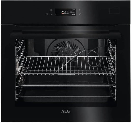 AEG BSE782380B elektrische oven, 3 standen, touchbediening, automatische werking, Multifunctionele oven, 20 functies + 3 stoompan, koken in 3 standen