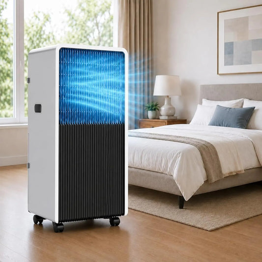 Airconditioner, 12000 BTU, 3200W, 12000 BTU Mobiele, Laag Geluid, 120° Brede Luchtstroom, Compact Ruimtebesparend Design, Snelle Koeling