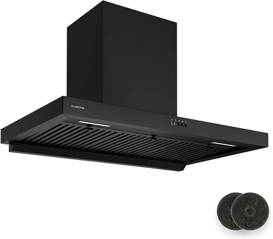 Klarstein afzuigkap, 649,9 m3/h, 50 cm, AeroClean 649,9 m3/h Zwart, voor Keuken, Verstelbaar In Hoogte Verstelbaar