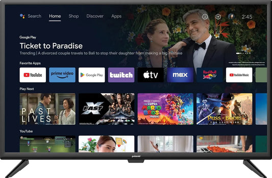 TV 32 HD 1366, 32 inch, 80 cm, wifi-bediening, Bluetooth-connectiviteit, Polaroid led-tv Android inch