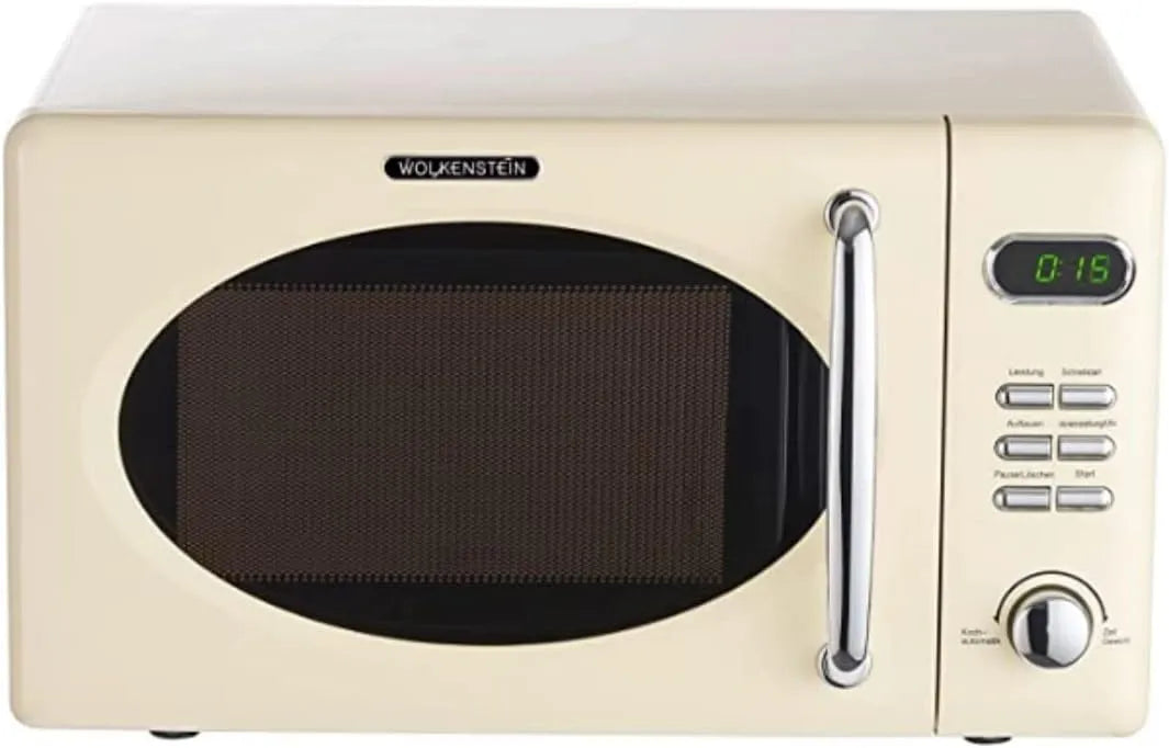 Wolkenstein WMW720 I I 20 magnetron, 700 W, 24,5 cm, digitaal display, ontdooifunctie I metalen behuizing I draaiplateau