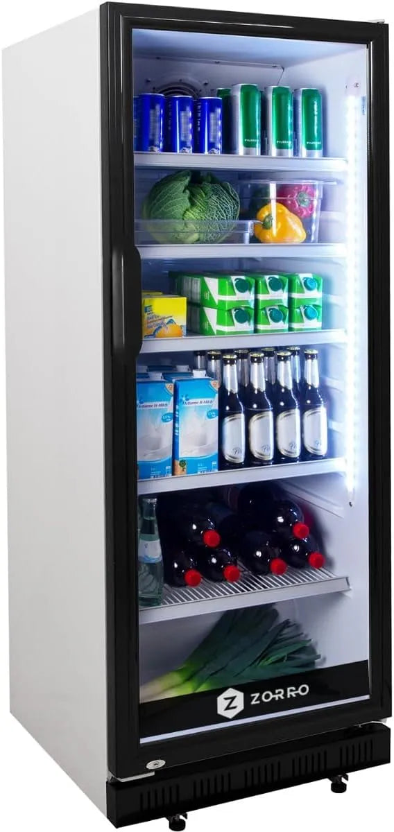 ZK 310 koelkast, Dran flessen, met glazen deur, gastro drankkoeler