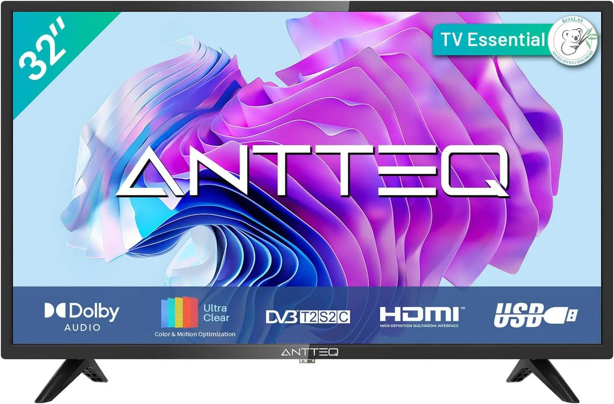 AB 32D1 IPL-ontharingsapparaat, 32 inch, 80 cm, ANTTEQ 32 inch TV, Dolby Audio, Triple Tuner DVB-C / T2 / S2, digitale audio-uitgang