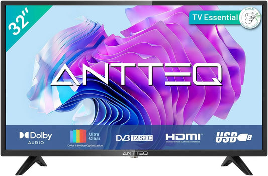 AB 32D1 IPL-ontharingsapparaat, 32 inch, 80 cm, ANTTEQ 32 inch TV, Dolby Audio, Triple Tuner DVB-C / T2 / S2, digitale audio-uitgang